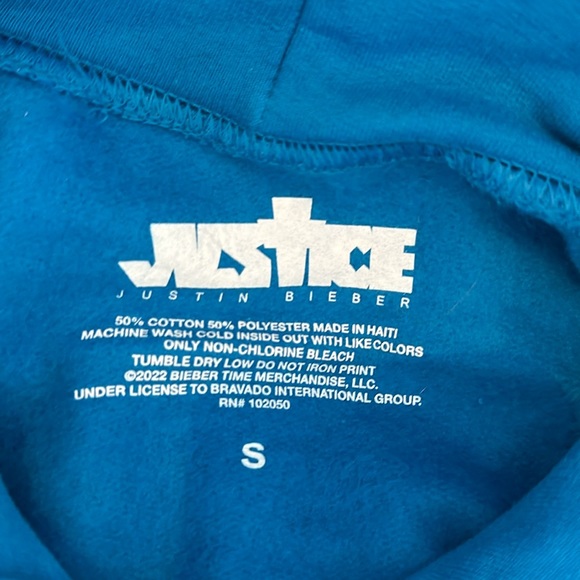 Justin Bieber Justice Tour Blue Hoodie - Picture 4 of 4